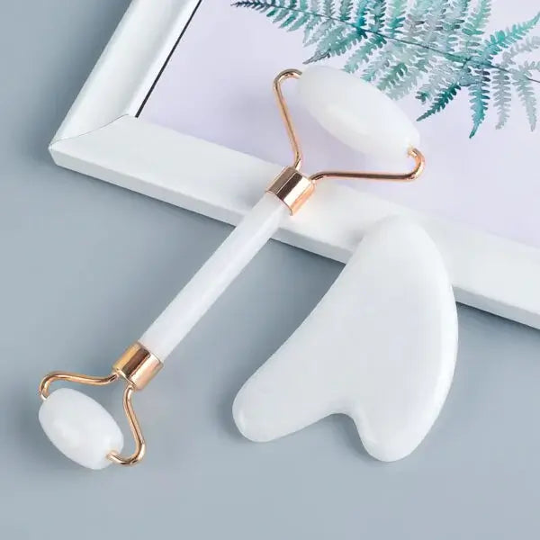 Reduce puffiness and relieve tension with Gua Sha and jade roller