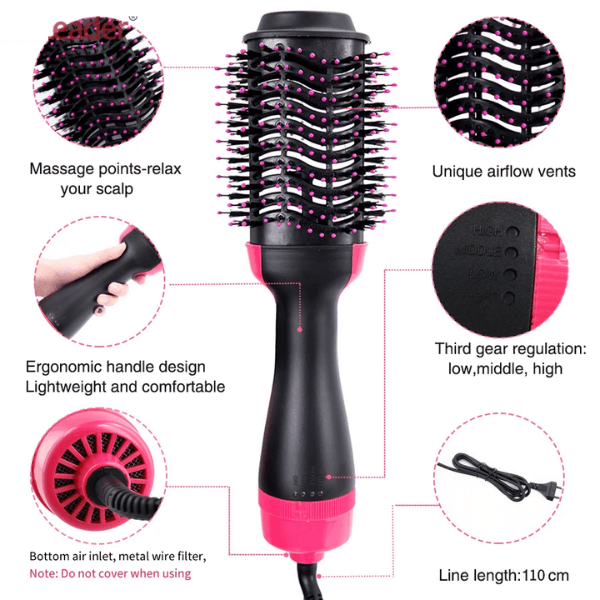 Professional hair dryer with ion technology power! 3-in-1!"