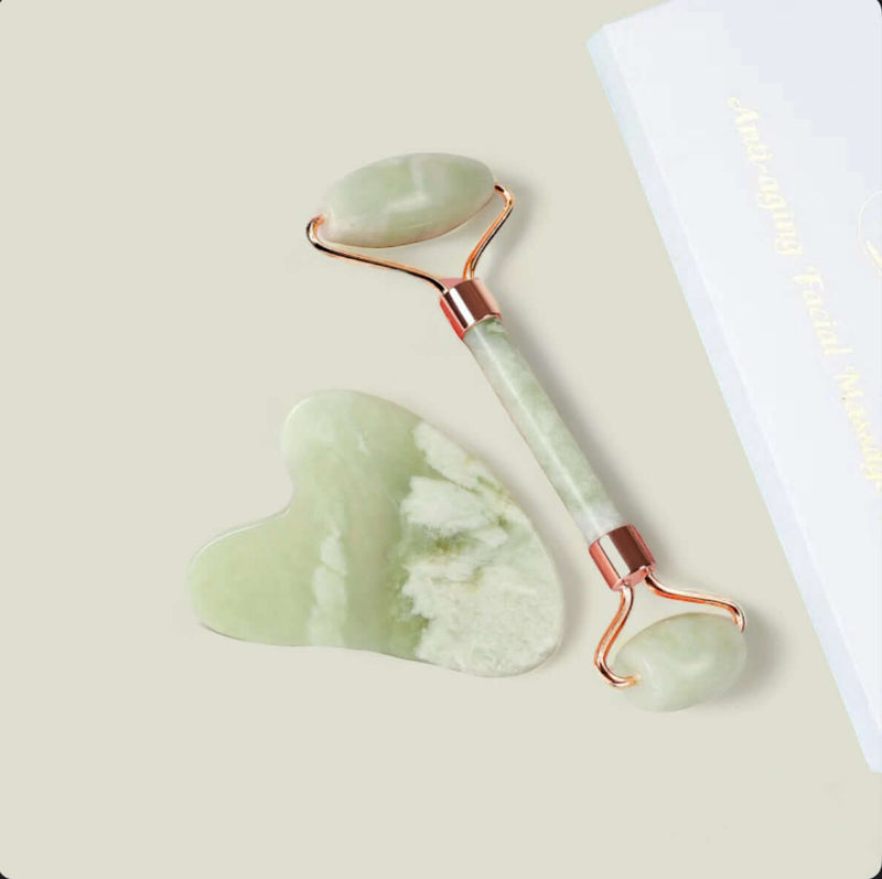 Reduce puffiness and relieve tension with Gua Sha and jade roller