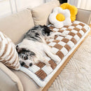 Square Fuzzy Pet Dog Mat Bed Couch