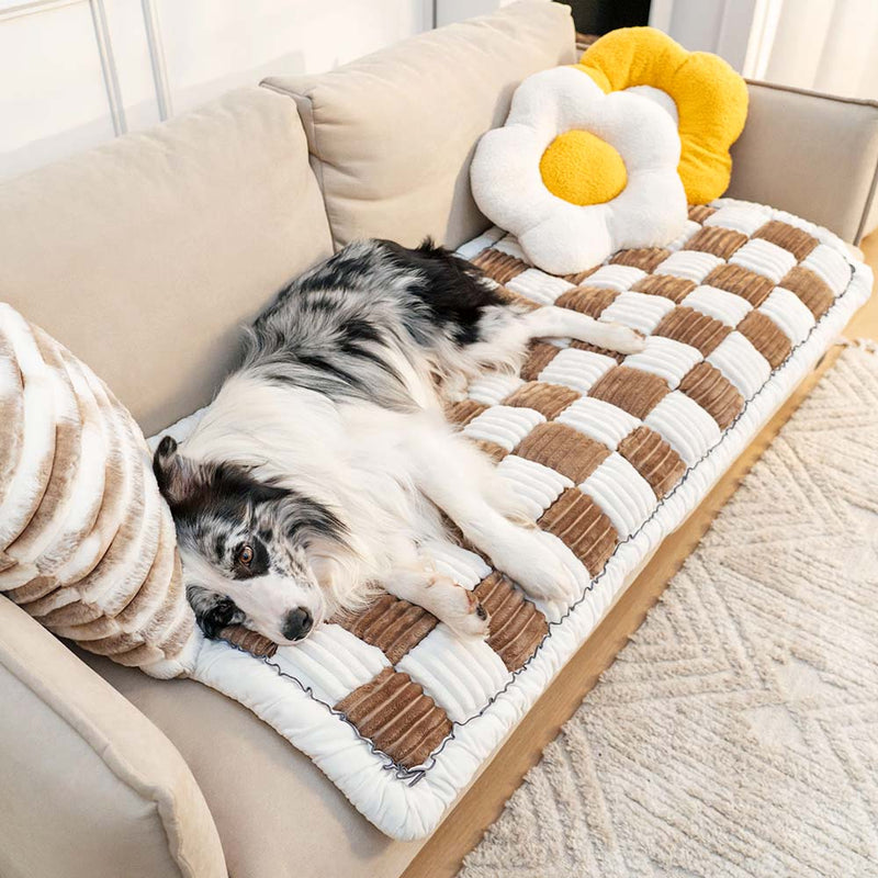 Square Fuzzy Pet Dog Mat Bed Couch