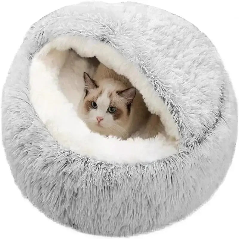 "Plush Paradise: Luxurious Cat Bed for Cozy Comfort"