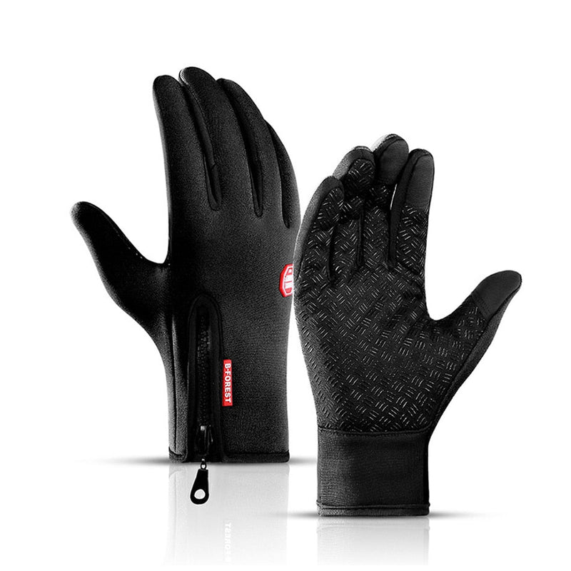 Waterproof cycling gloves with zipper...