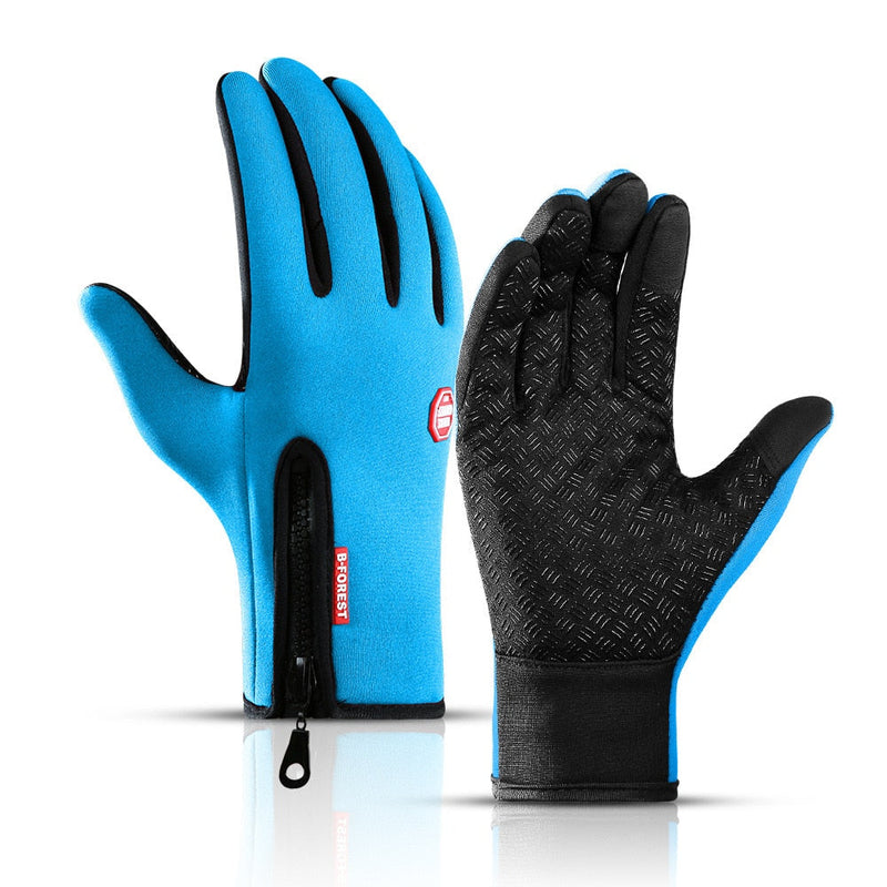 Waterproof cycling gloves with zipper...